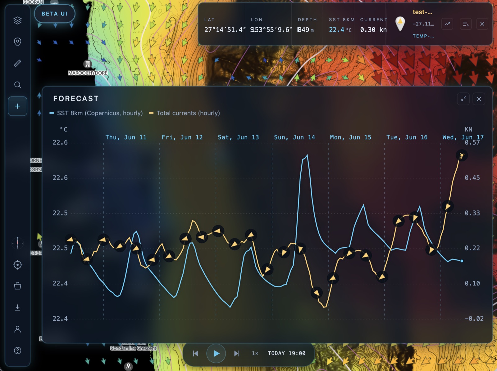 OceanCast ocean data layers
